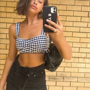 Glassons Ghingham Tie Back Cami